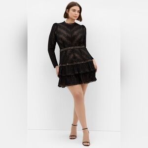 City Chic Women's Plus Size Dress-Gabriella Lace, Black Sz 14